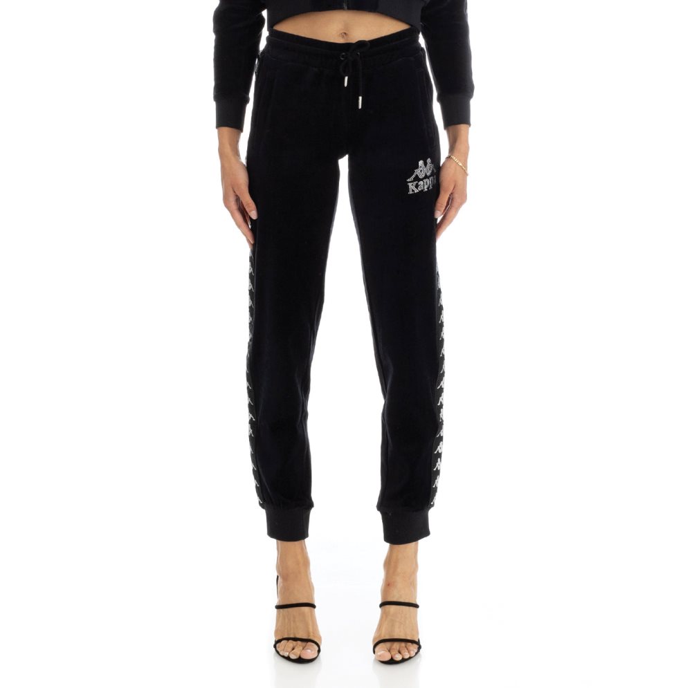 Kappa 222 Banda Shiner Track Pants Black | LI8130952