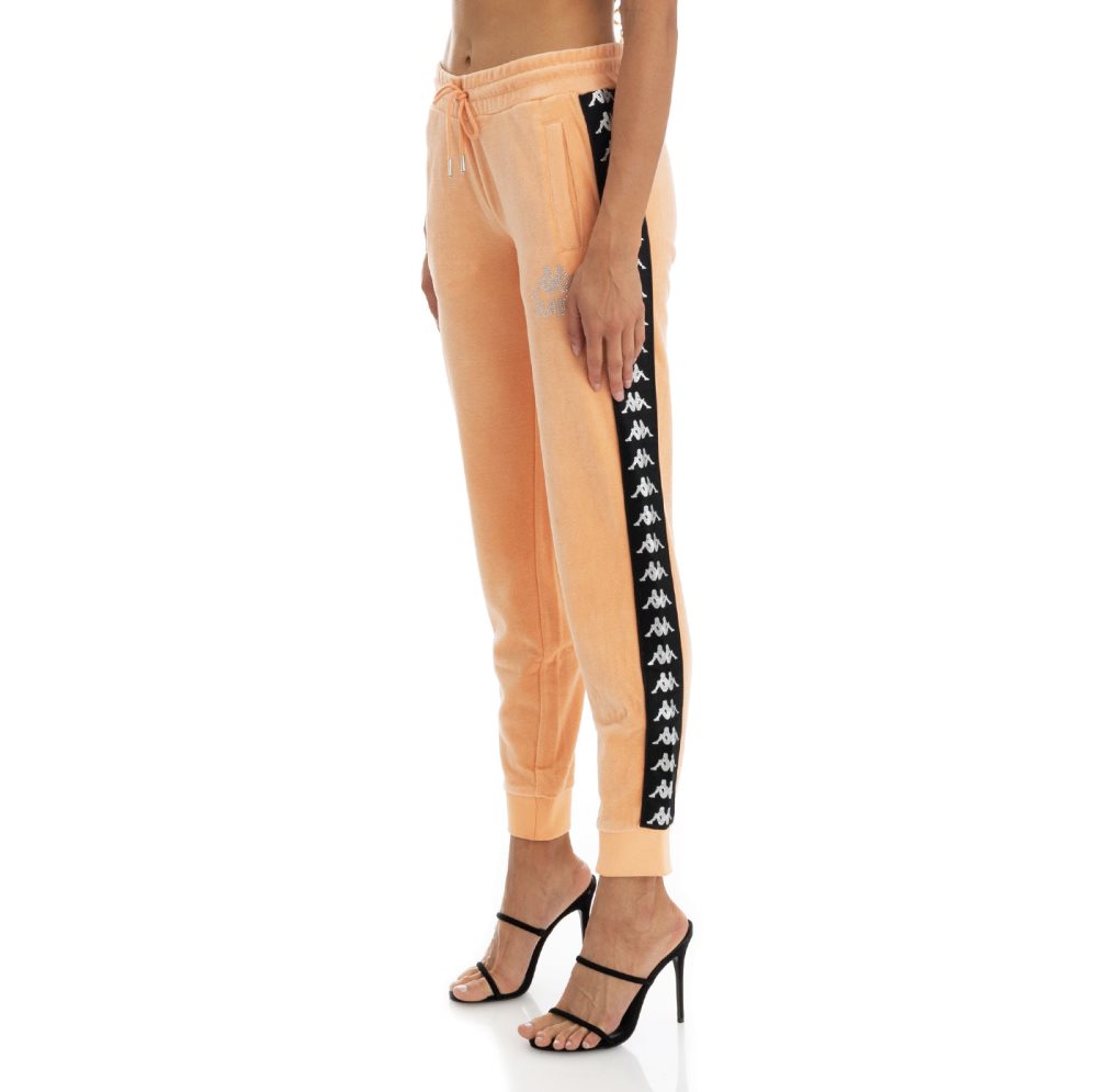 Kappa 222 Banda Shiner Track Pants Orange Coral | WH9564237