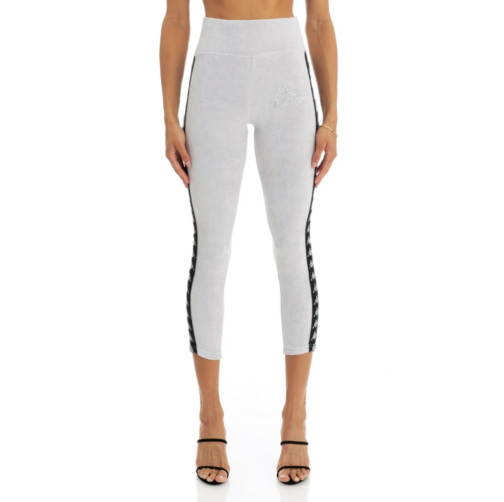 Kappa 222 Banda Slit Leggings Grey | FT9713804