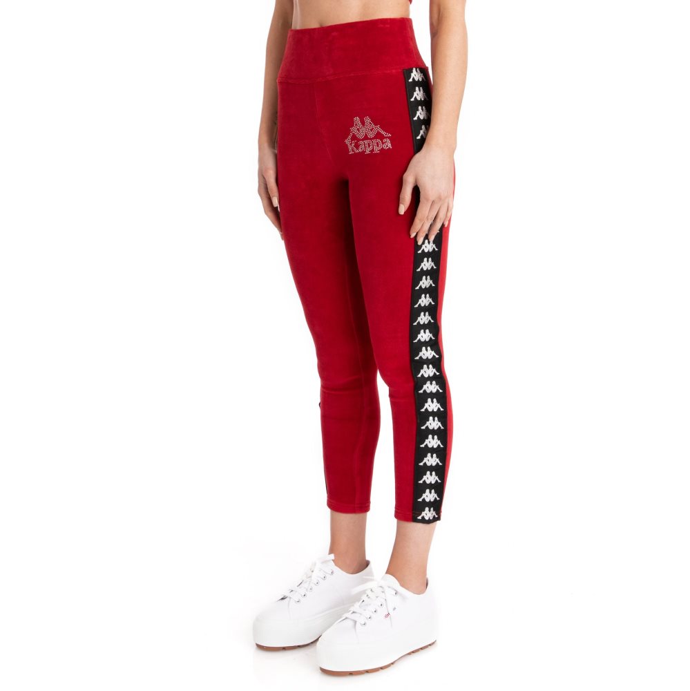 Kappa 222 Banda Stele Leggings Red | CB9416735