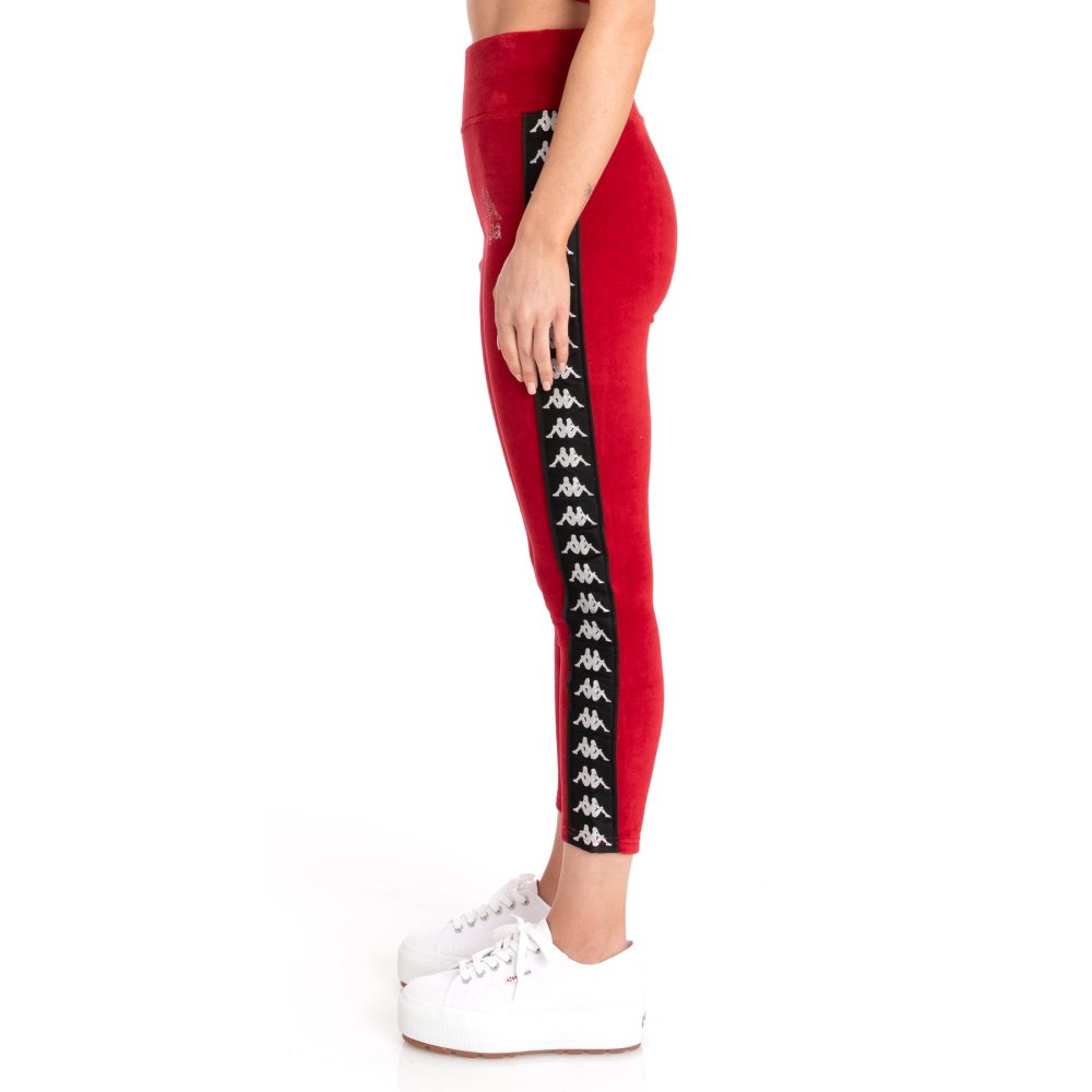 Kappa 222 Banda Stele Leggings Red | CB9416735