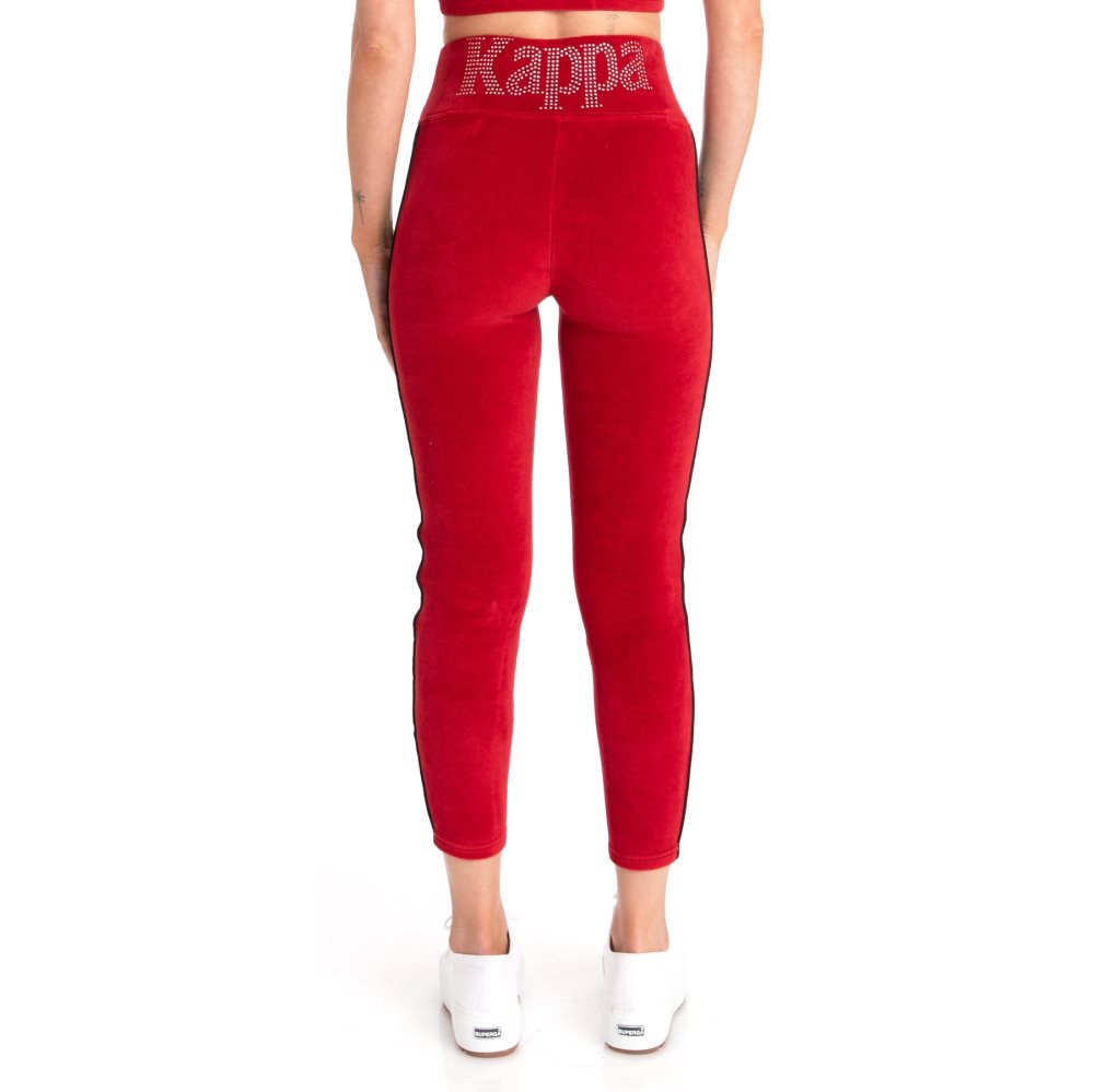 Kappa 222 Banda Stele Leggings Red | CB9416735