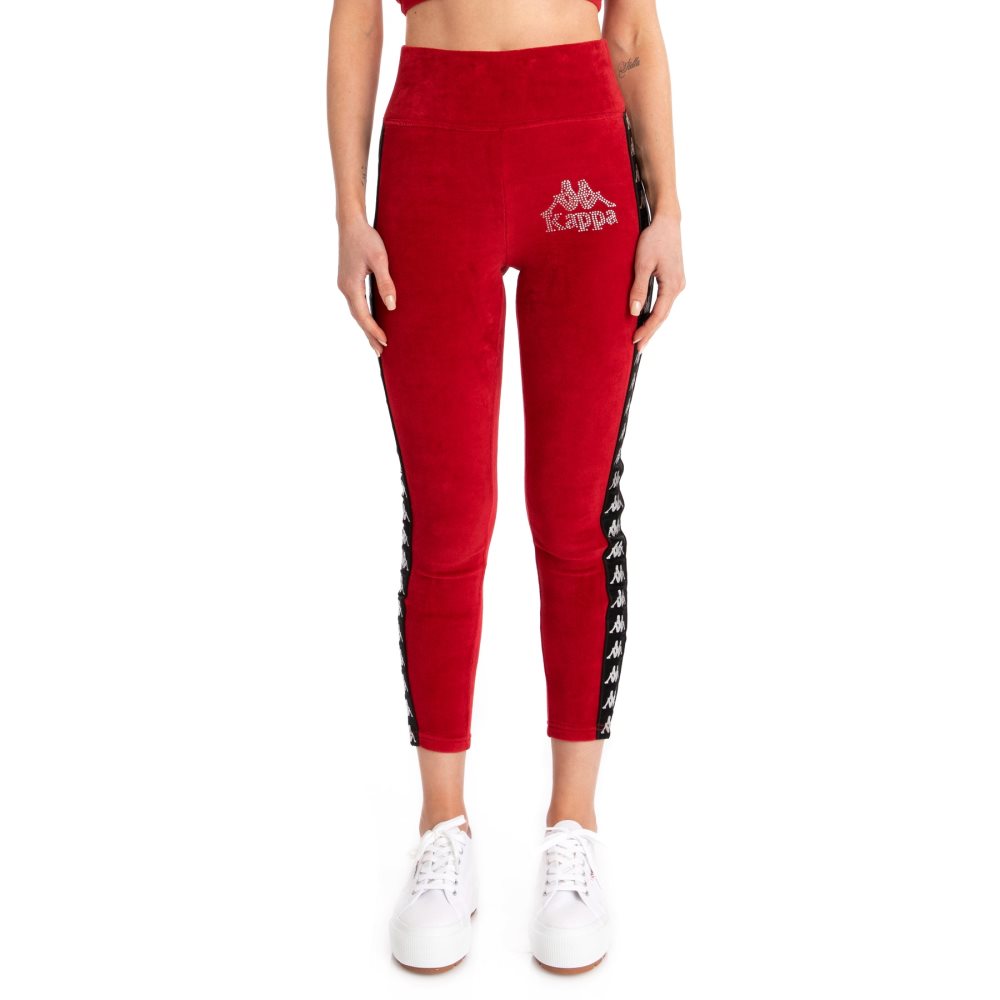 Kappa 222 Banda Stele Leggings Red | CB9416735