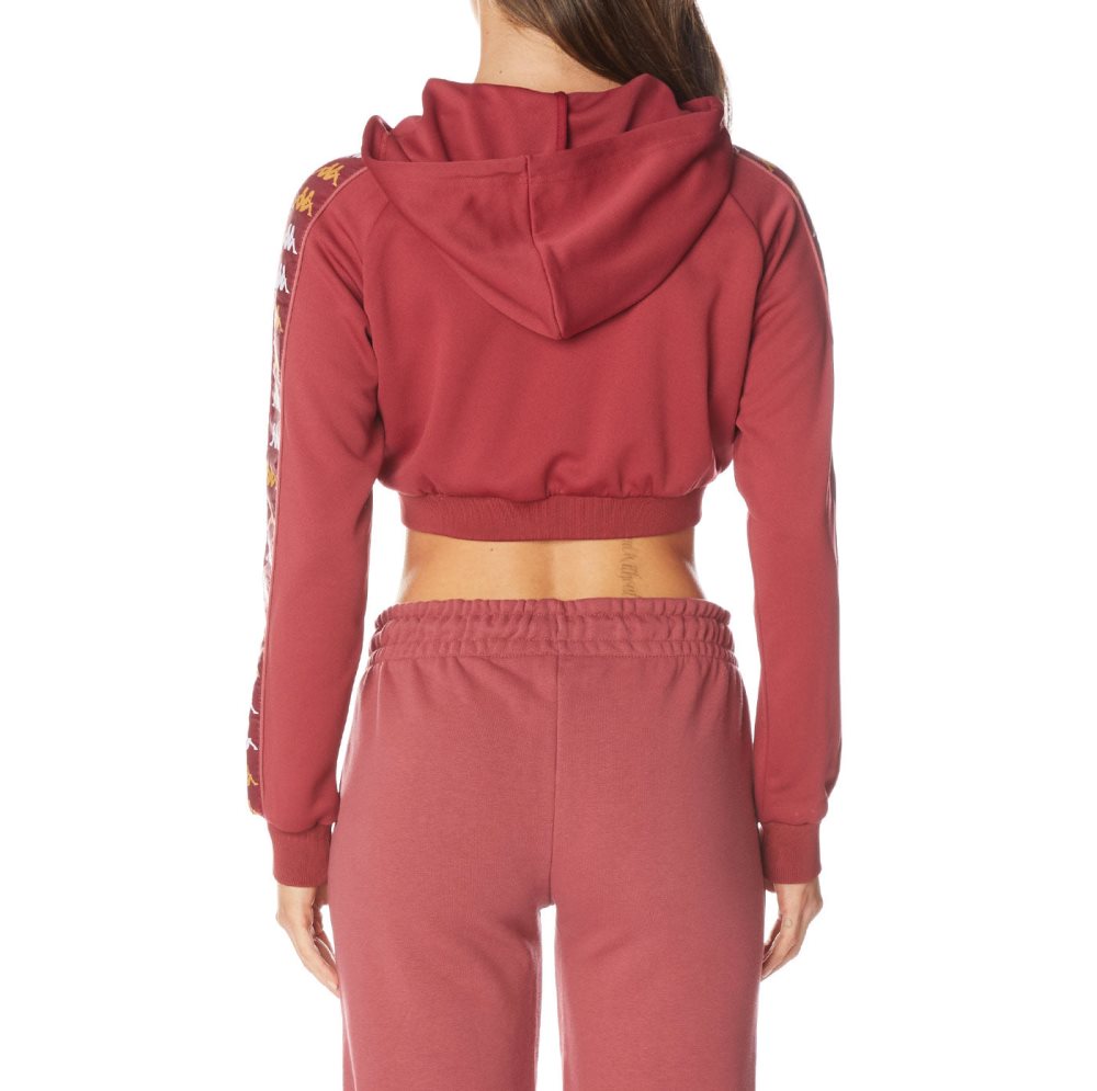 Kappa 222 Banda Tamworth Hoodie Burgundy | IO1643572