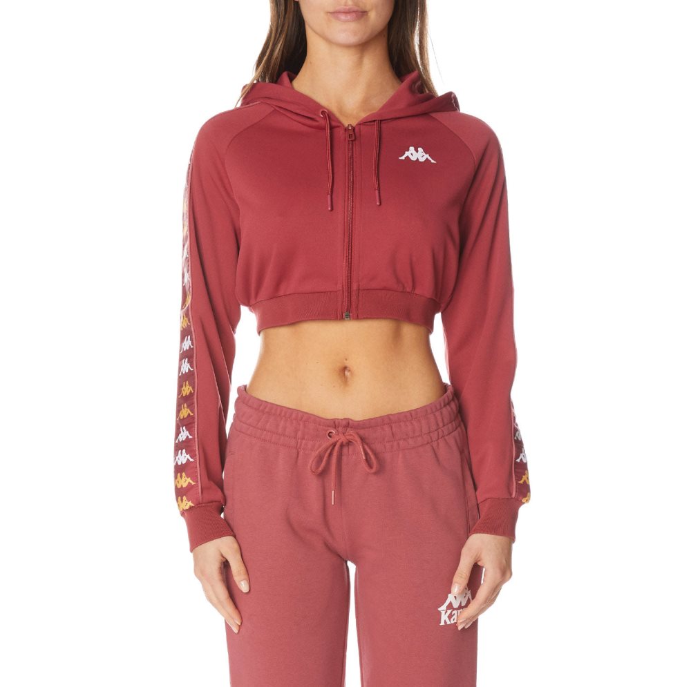Kappa 222 Banda Tamworth Hoodie Burgundy | IO1643572