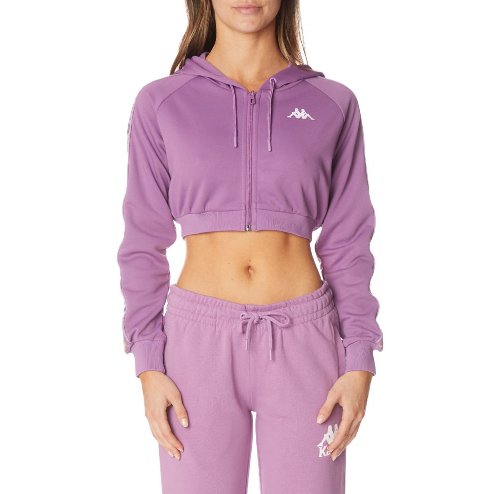 Kappa 222 Banda Tamworth Hoodie Purple Lavender | DA6130987
