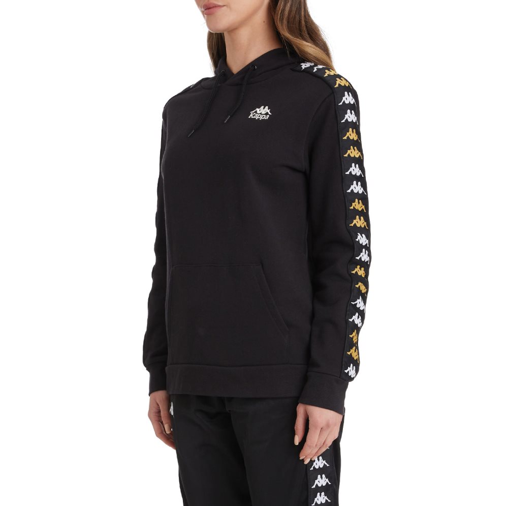 Kappa 222 Banda Thebundaberg Hoodie Black | ES7986240