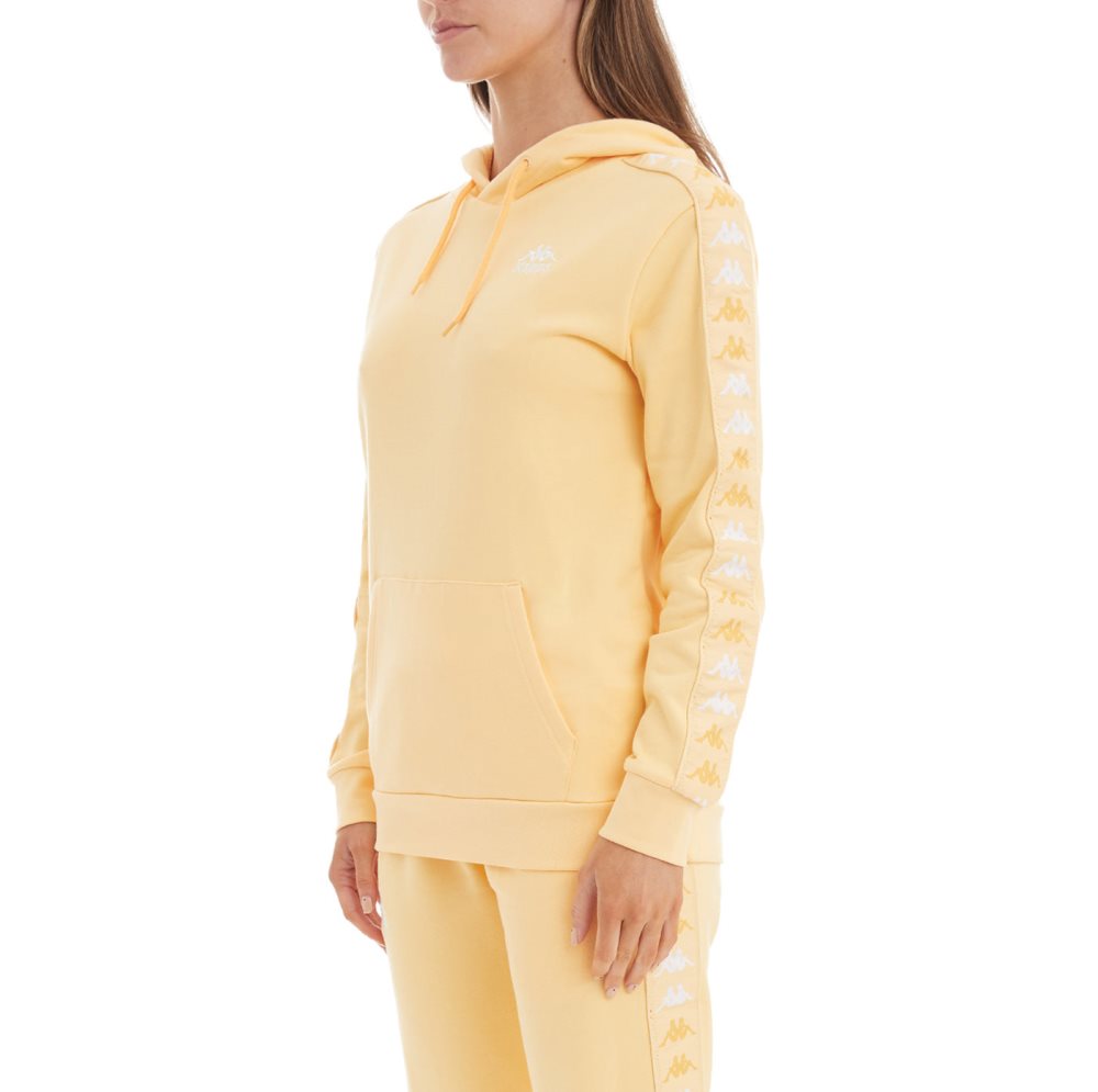 Kappa 222 Banda Thebundaberg Hoodie Light Yellow White | CK8071456