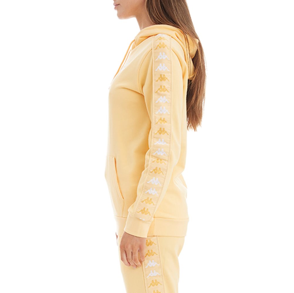 Kappa 222 Banda Thebundaberg Hoodie Light Yellow White | CK8071456