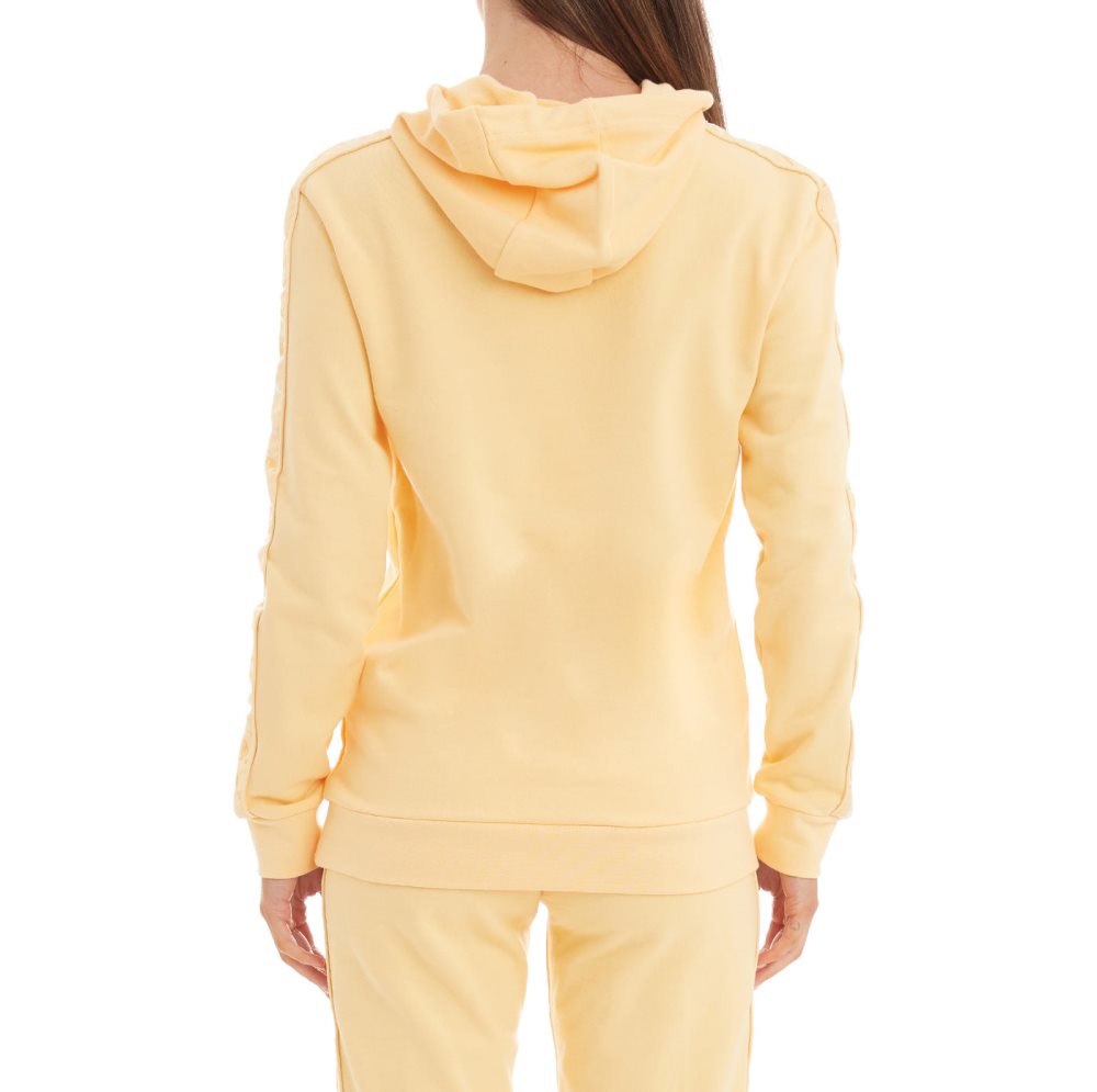 Kappa 222 Banda Thebundaberg Hoodie Light Yellow White | QX4618275