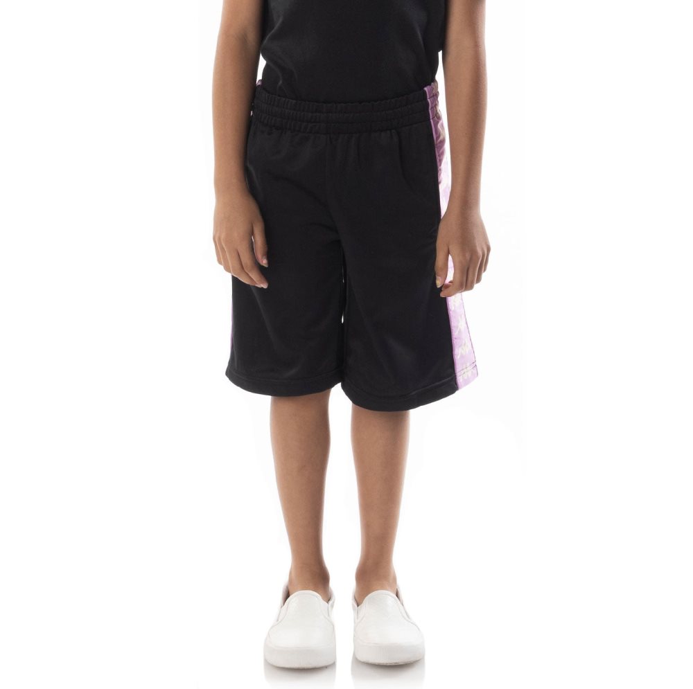 Kappa 222 Banda Treadwellz Shorts Black Purple | OV7964508