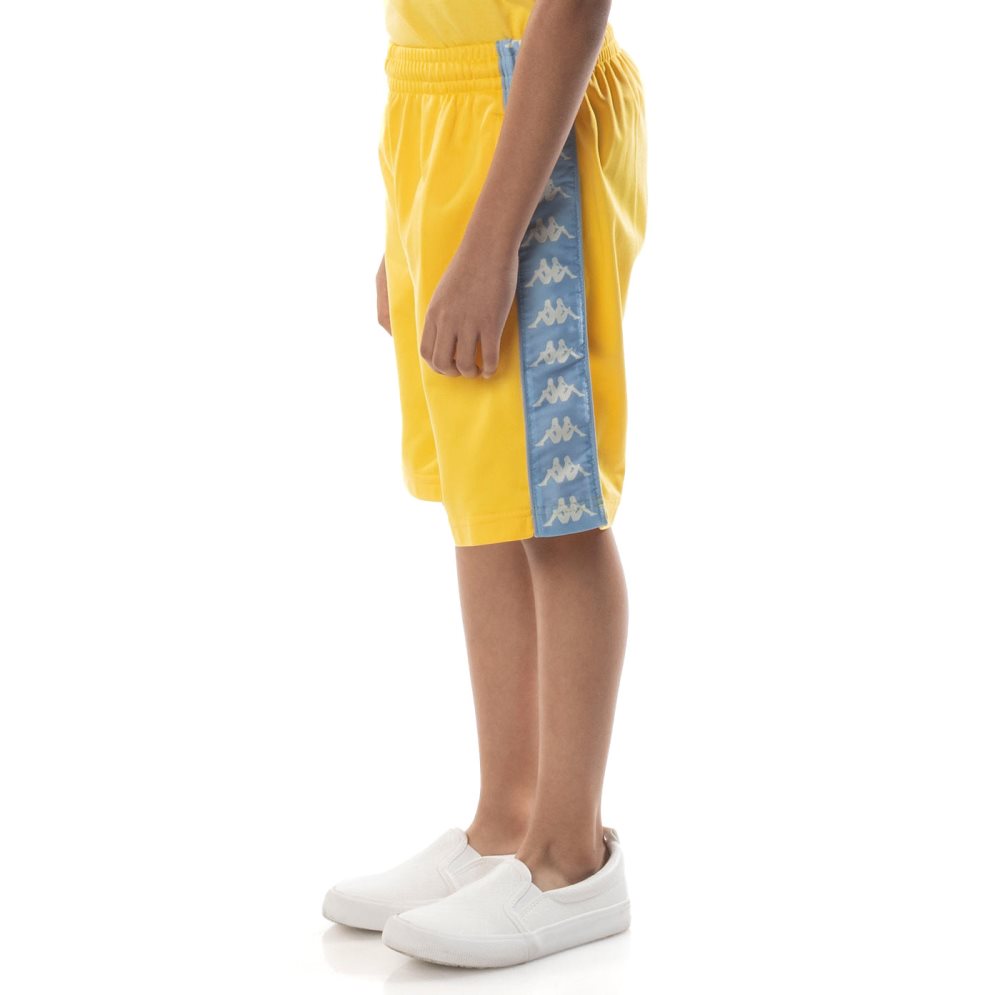 Kappa 222 Banda Treadwellz Shorts Yellow Light Blue | UF9851734
