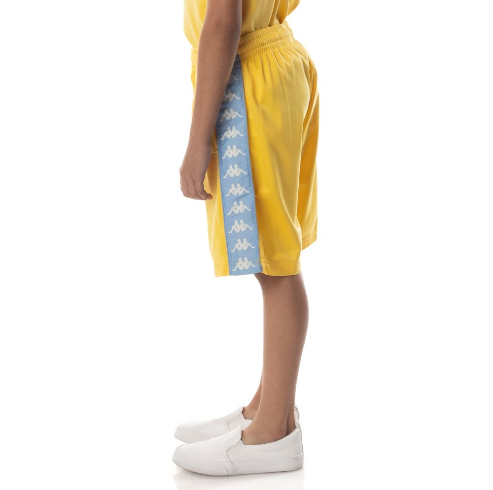 Kappa 222 Banda Treadwellz Shorts Yellow Light Blue | UF9851734