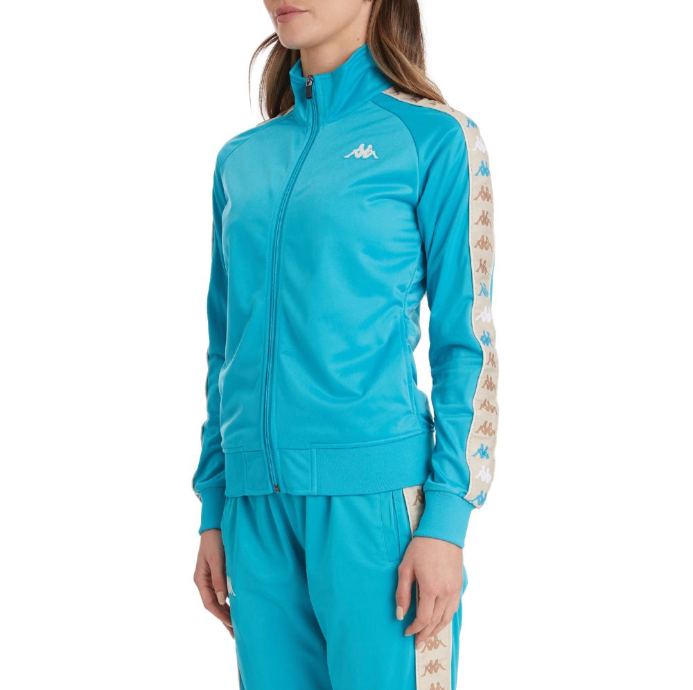 Kappa 222 Banda Wanniston 2 Track Jackets Light Turquoise | DJ3078645