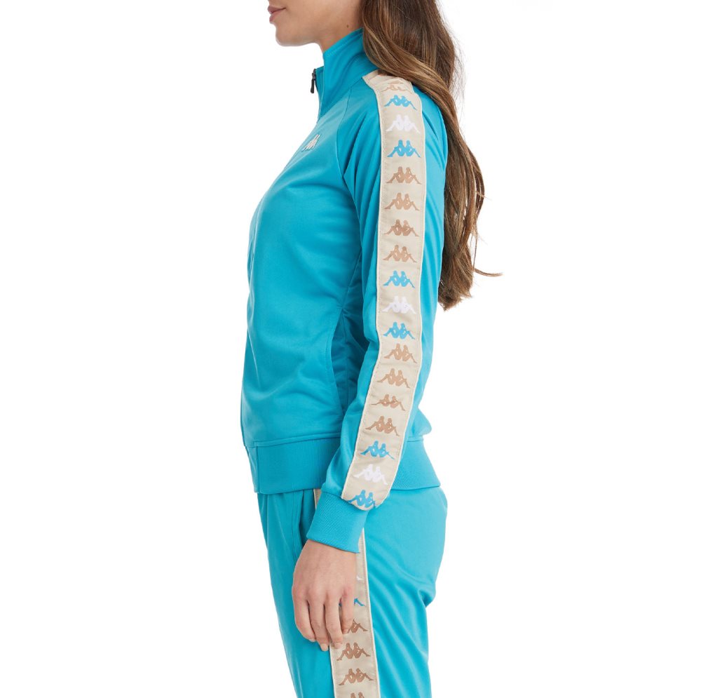 Kappa 222 Banda Wanniston 2 Track Jackets Light Turquoise | DJ3078645