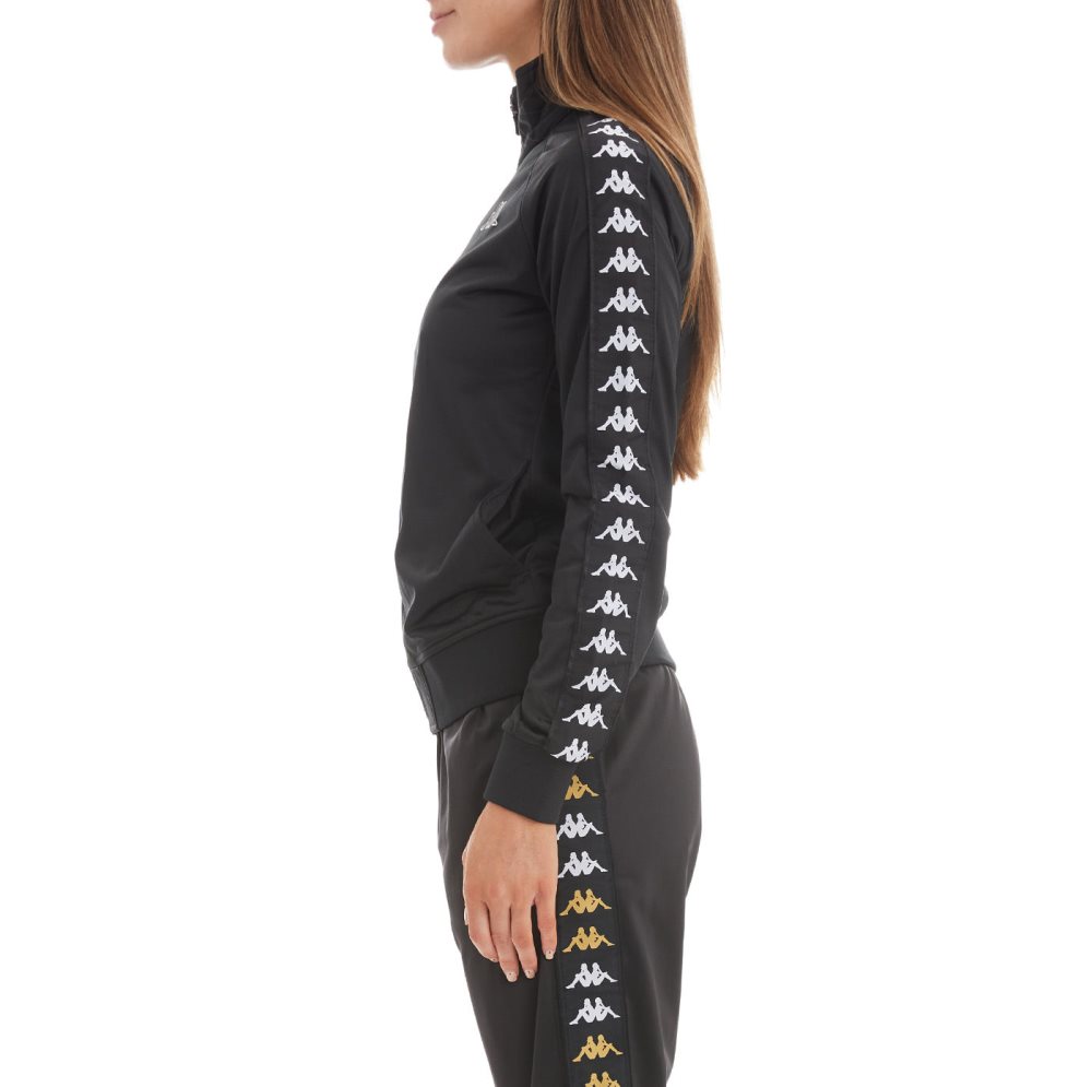Kappa 222 Banda Wanniston Track Jackets Black | VR4769308