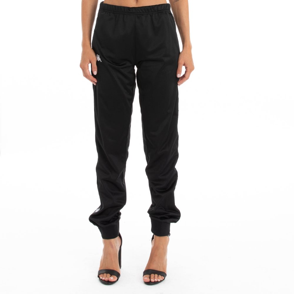 Kappa 222 Banda Wrastoria Track Pants Black | RH6749381