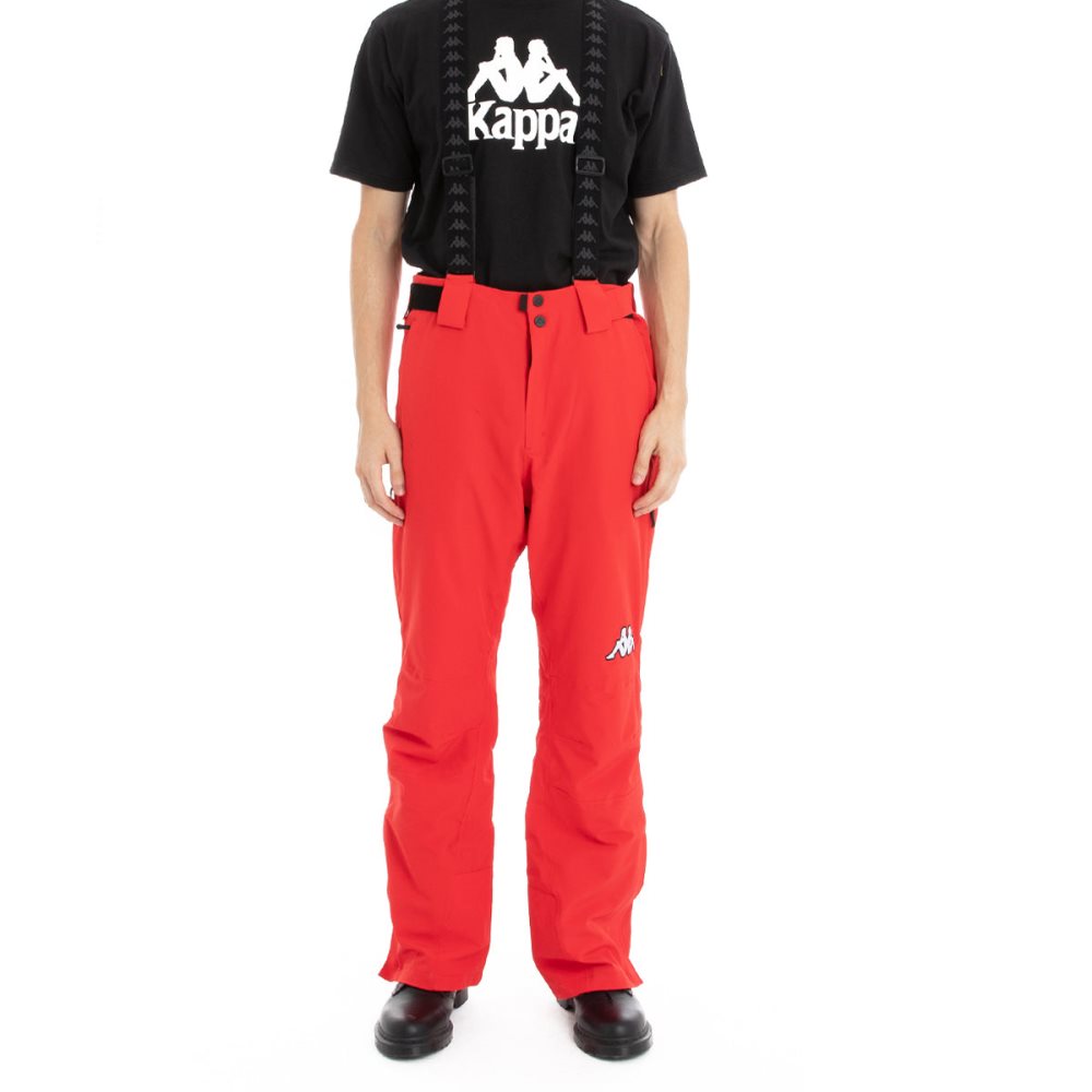 Kappa 6Cento 664 Ski Pants Red Black | LA2765801