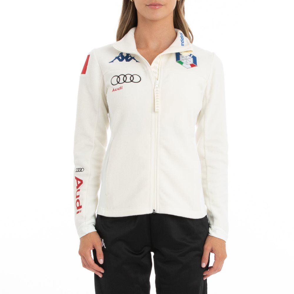 Kappa 6Cento 688 Fisi Fleece Jackets White | JA5231604