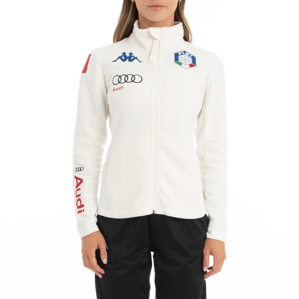 Kappa 6Cento 688 Fisi Fleece Jackets White | JA5231604