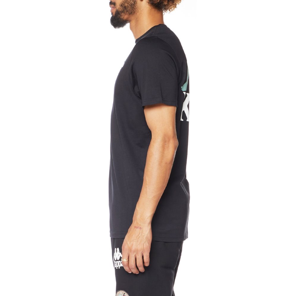 Kappa Authentic Ables T Shirts Black | WR5063419