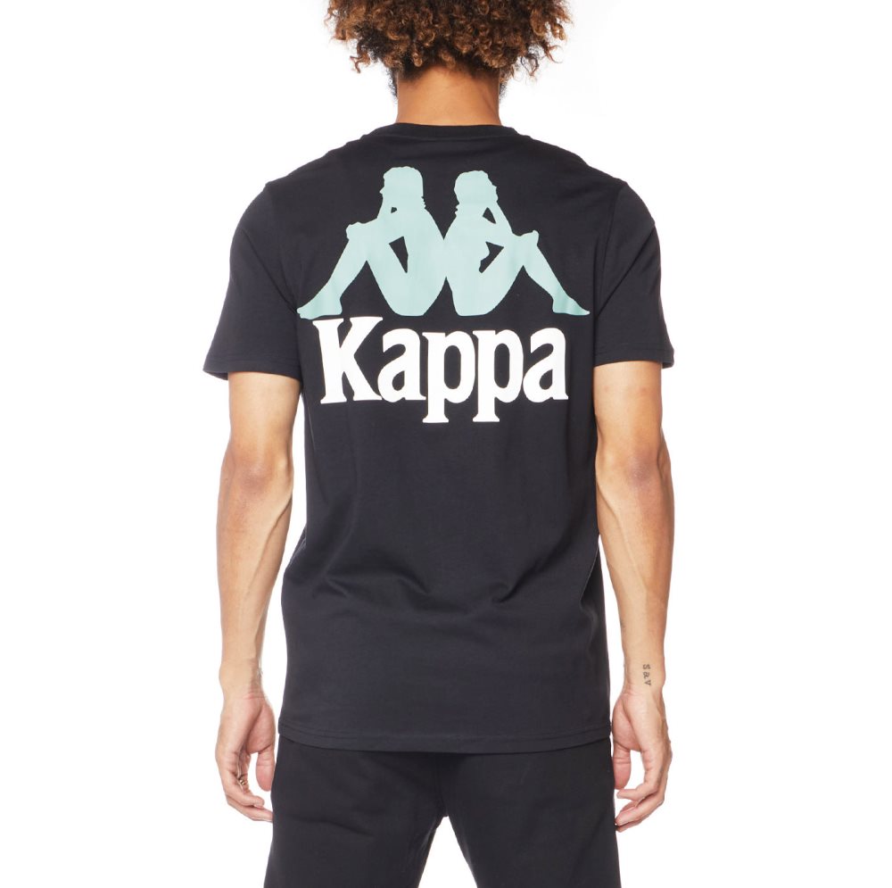 Kappa Authentic Ables T Shirts Black | WR5063419