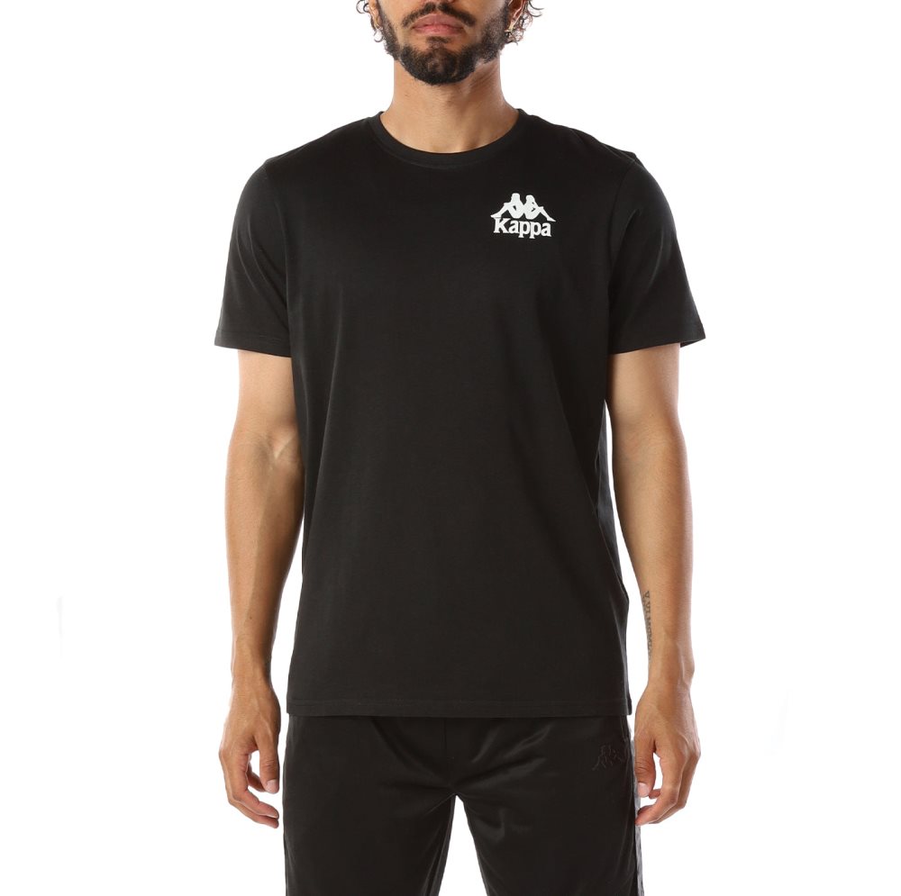 Kappa Authentic Ables T Shirts Black White | JD0458279