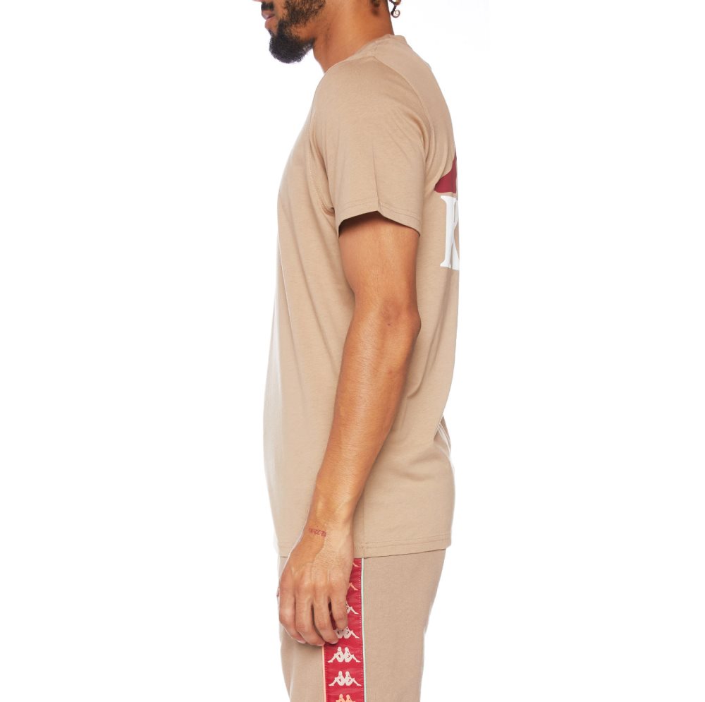 Kappa Authentic Ables T Shirts Brown | LA3024586