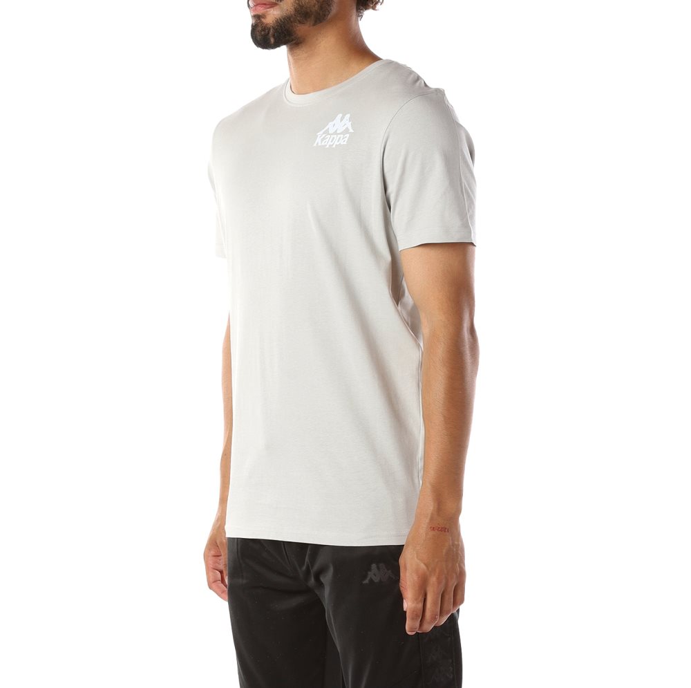 Kappa Authentic Ables T Shirts Grey White | YR5087136