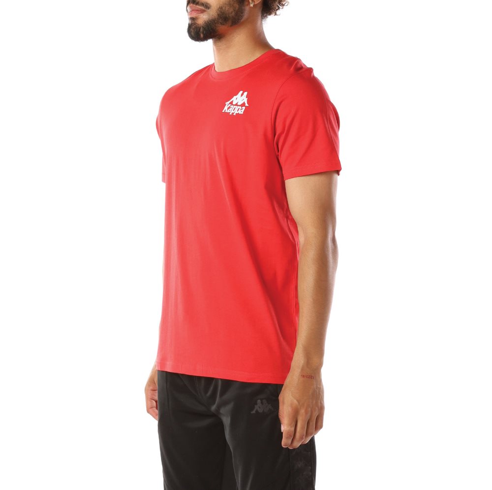 Kappa Authentic Ables T Shirts Red White | GL4072815