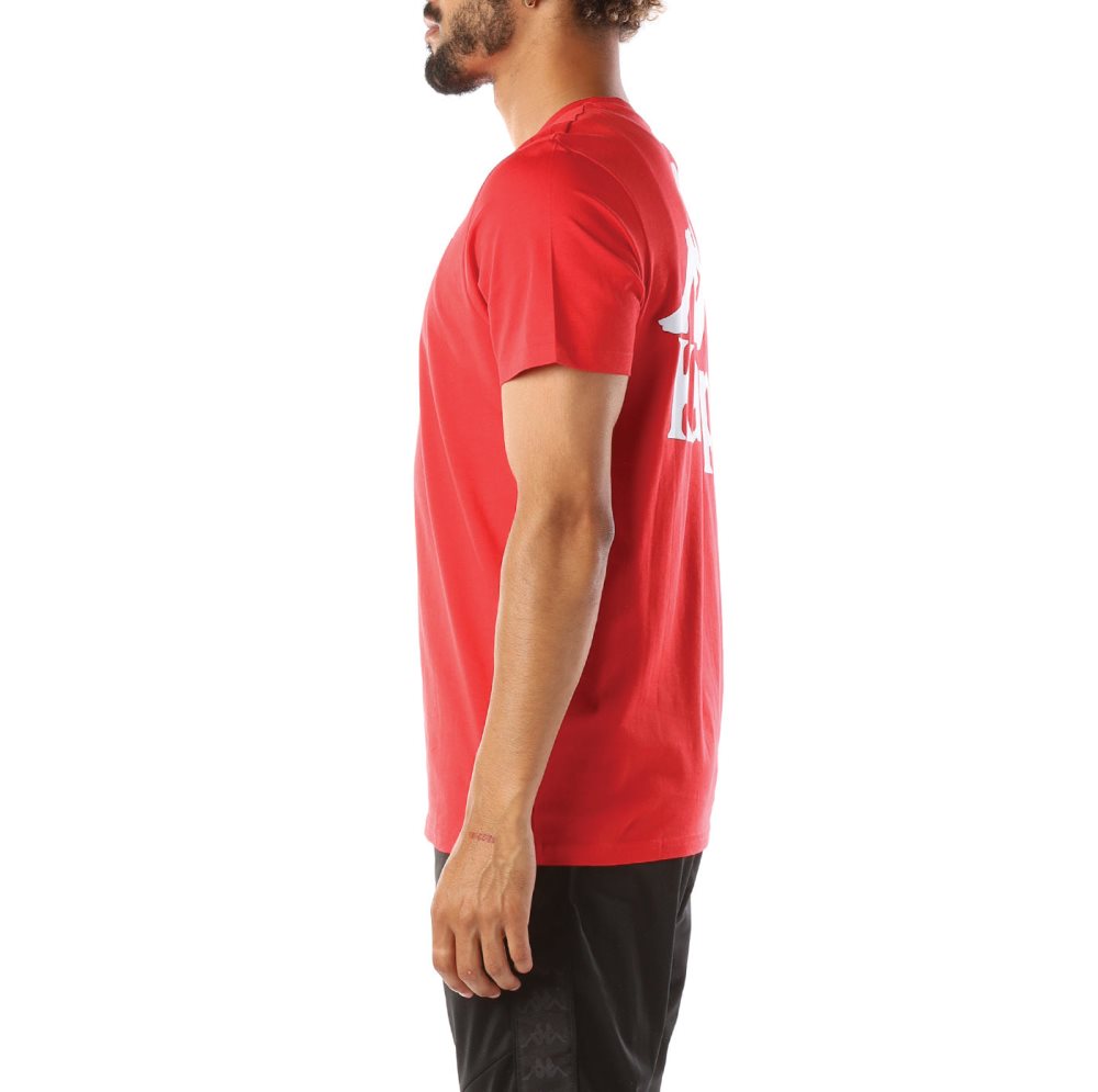Kappa Authentic Ables T Shirts Red White | GL4072815
