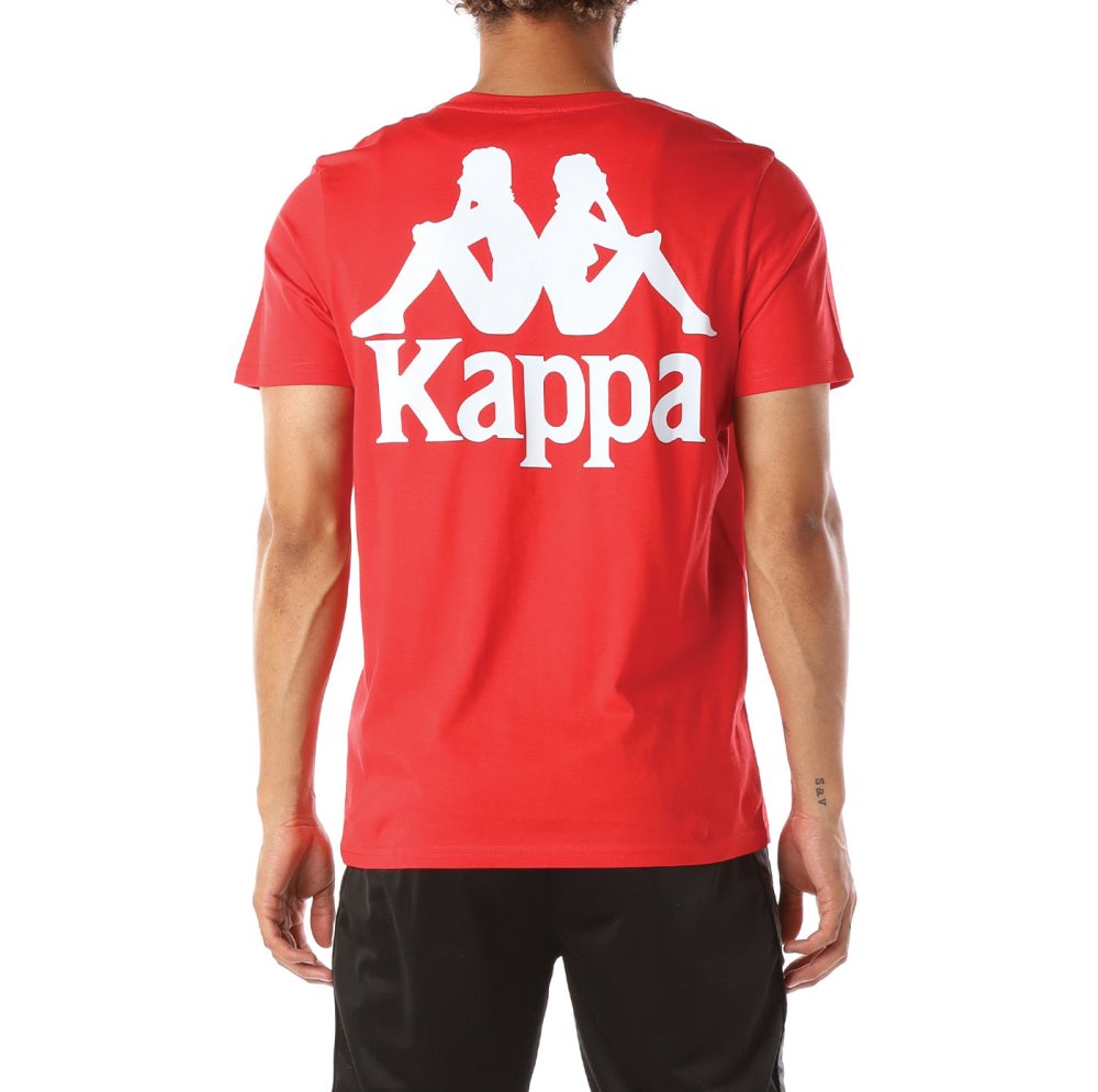 Kappa Authentic Ables T Shirts Red White | GL4072815
