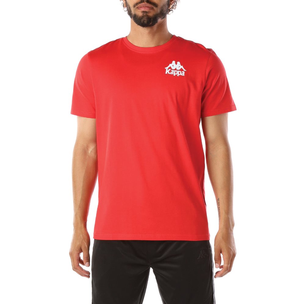 Kappa Authentic Ables T Shirts Red White | GL4072815