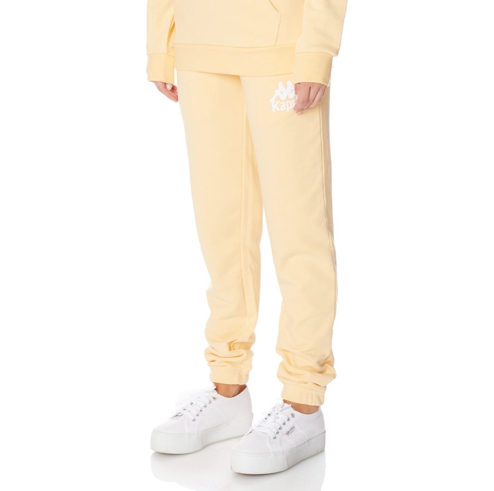 Kappa Authentic Ambalavao Sweatpants Light Yellow White | OD6840932