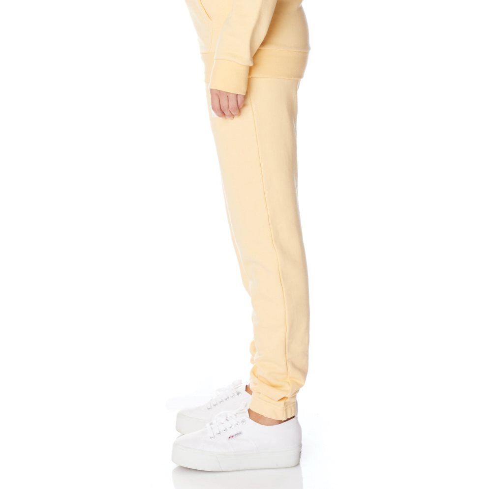 Kappa Authentic Ambalavao Sweatpants Light Yellow White | OD6840932