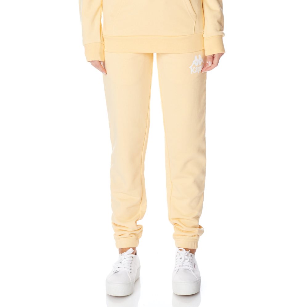 Kappa Authentic Ambalavao Sweatpants Light Yellow White | OD6840932
