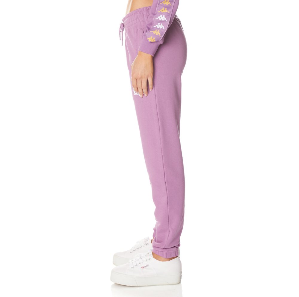 Kappa Authentic Ambalavao Sweatpants Purple Lavender White | LA0983612