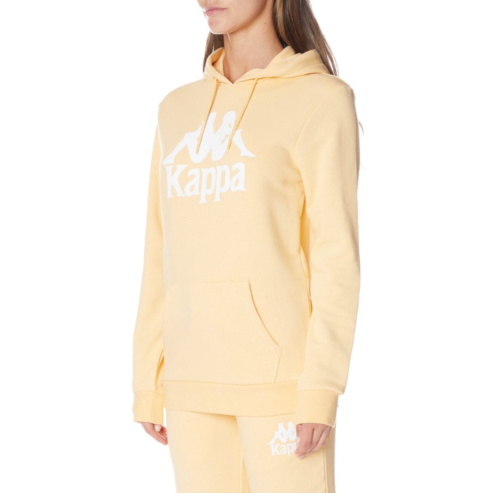 Kappa Authentic Ambanja Hoodie Light Yellow White | JY8693452
