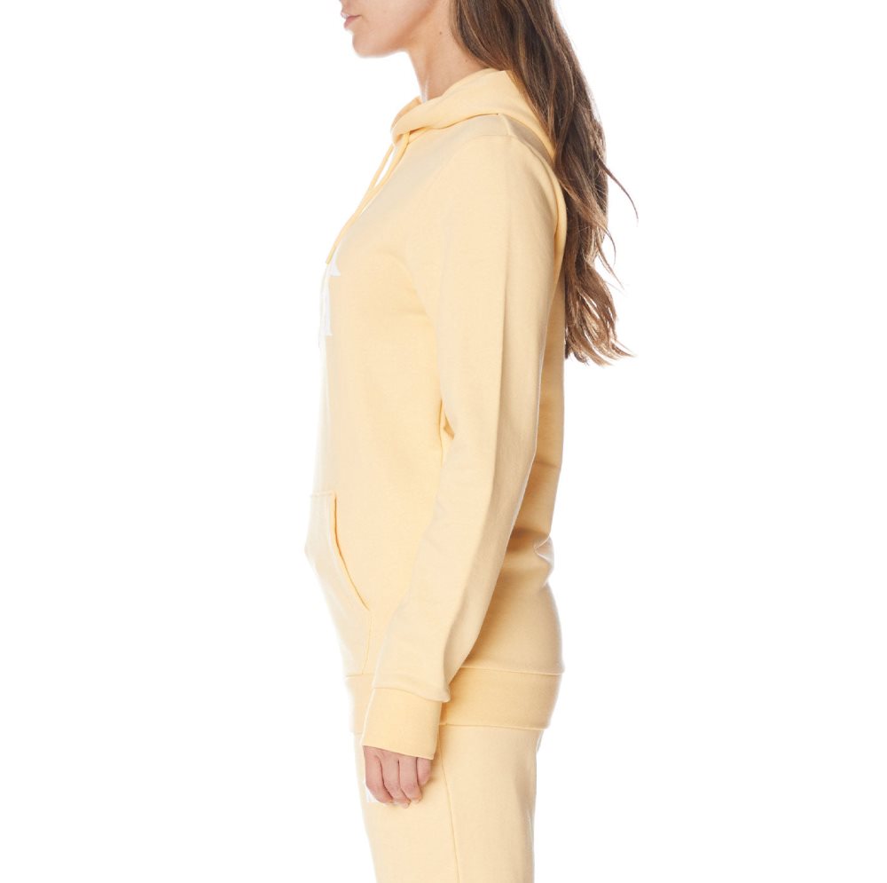 Kappa Authentic Ambanja Hoodie Light Yellow White | JY8693452
