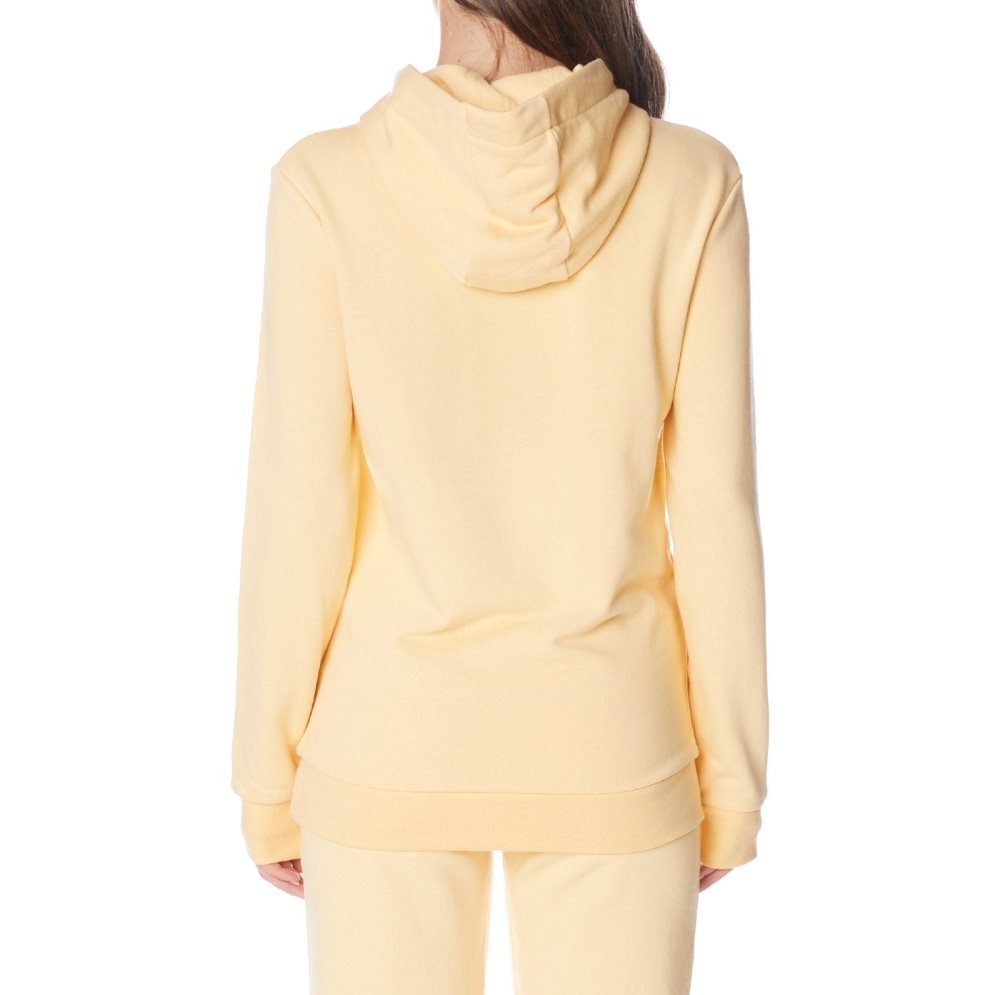 Kappa Authentic Ambanja Hoodie Light Yellow White | JY8693452
