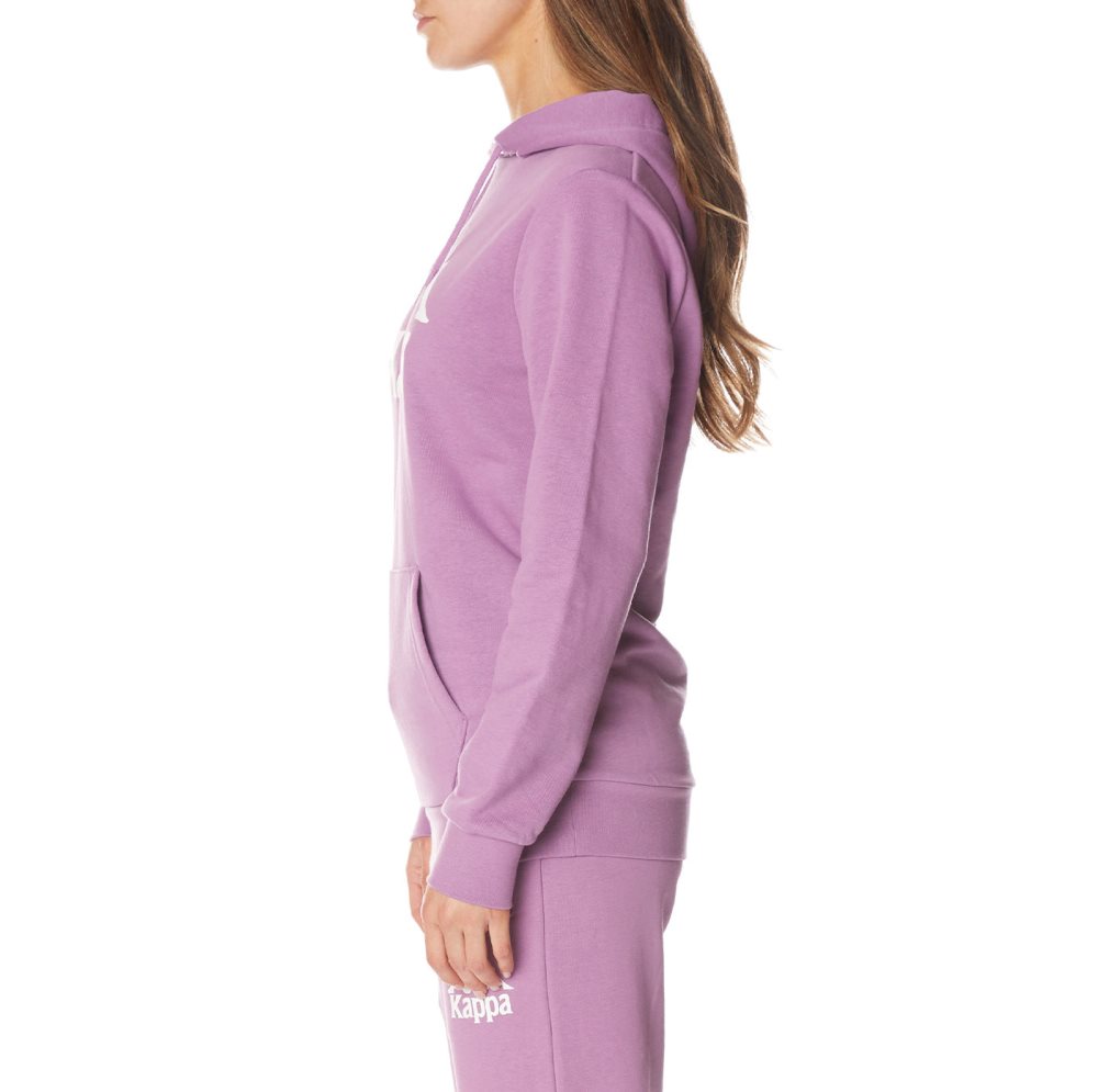 Kappa Authentic Ambanja Hoodie Purple Lavender White | DC0938461