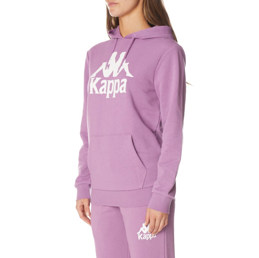 Kappa Authentic Ambanja Hoodie Purple Lavender White | LP6379158
