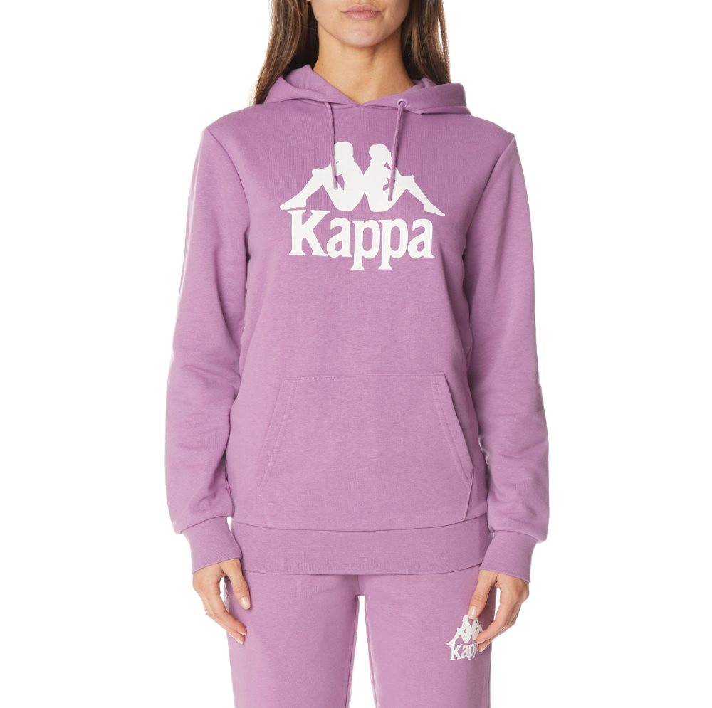 Kappa Authentic Ambanja Hoodie Purple Lavender White | LP6379158