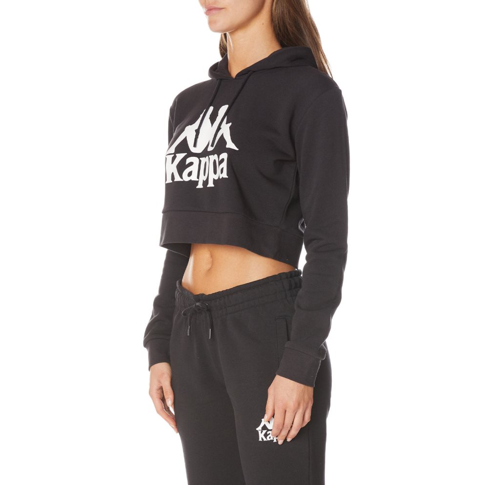 Kappa Authentic Ambatobeny Hoodie Black | UY0459861