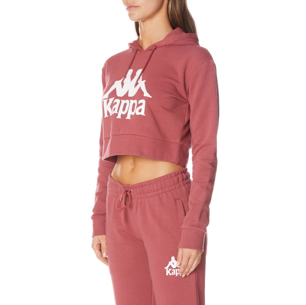 Kappa Authentic Ambatobeny Hoodie Burgundy | JE6594210