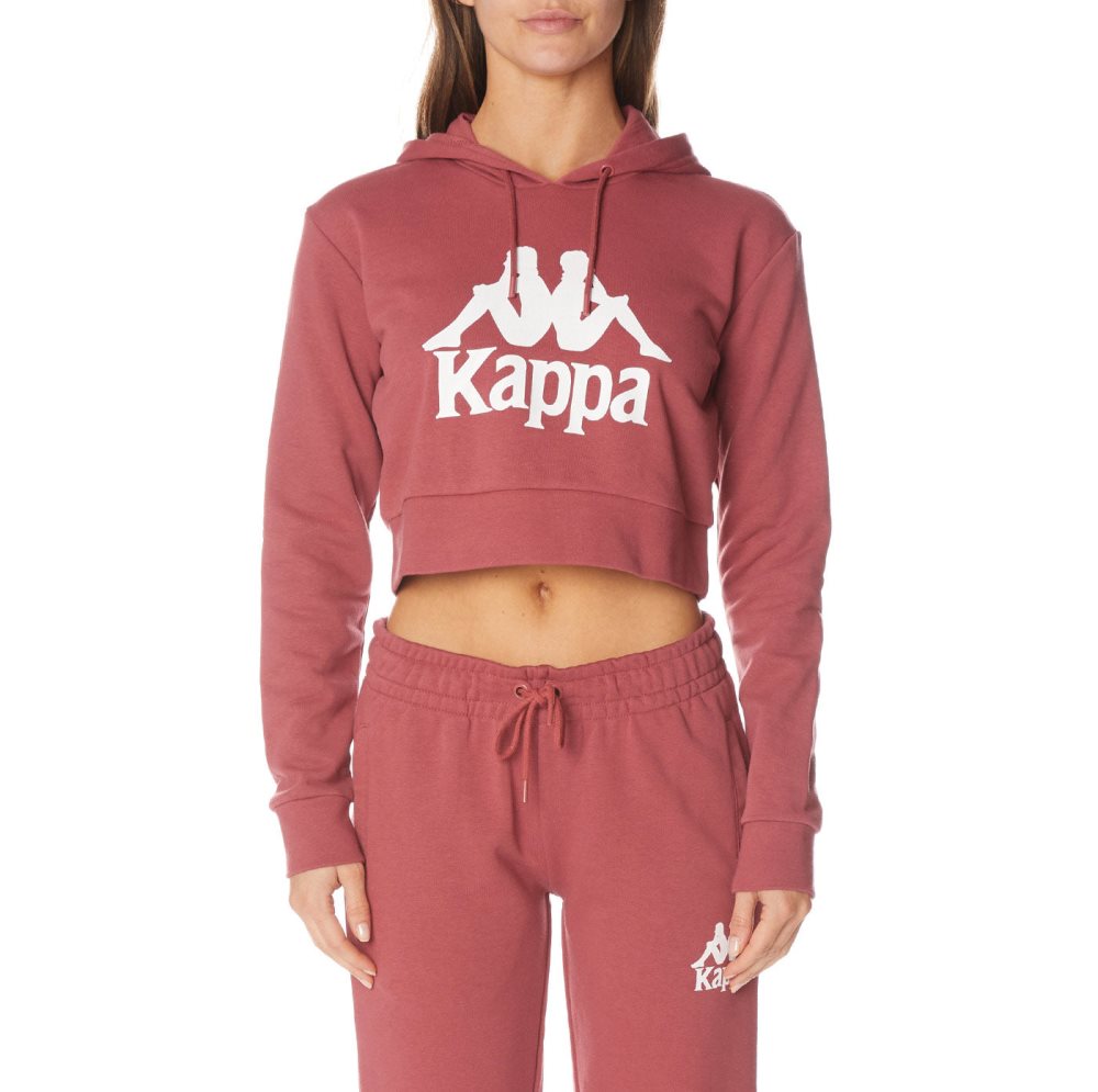 Kappa Authentic Ambatobeny Hoodie Burgundy | JE6594210