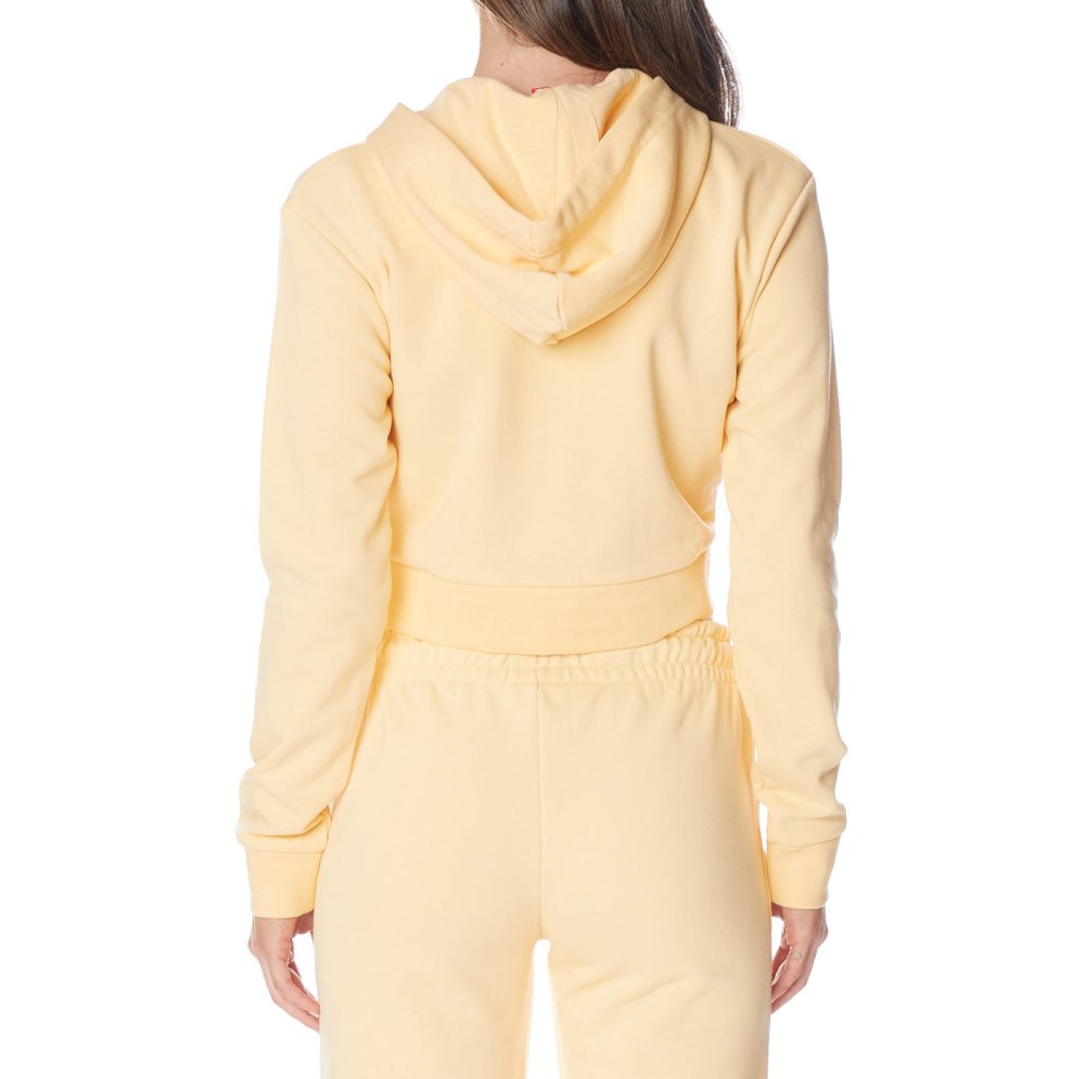 Kappa Authentic Ambatobeny Hoodie Light Yellow White | OS9675130