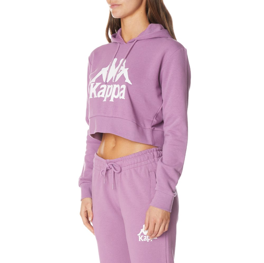 Kappa Authentic Ambatobeny Hoodie Purple Lavender White | LV1928736