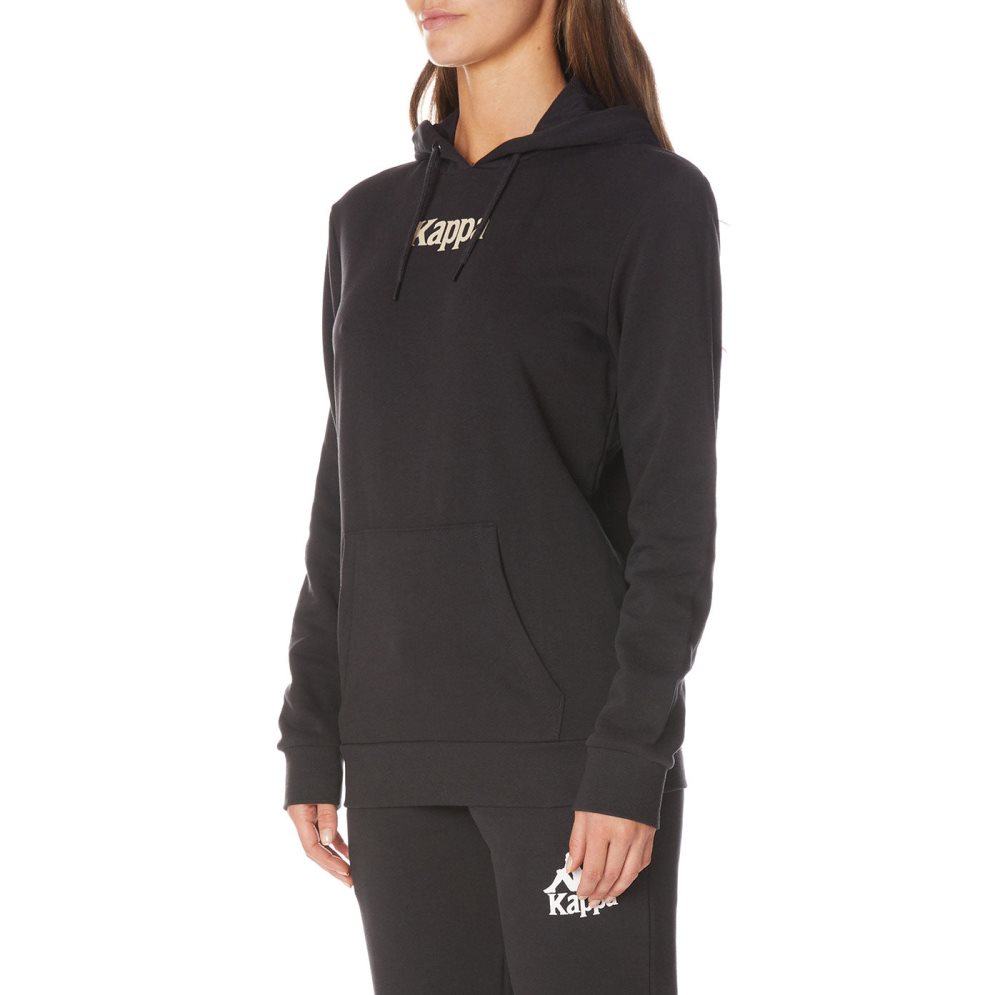 Kappa Authentic Ambenja Hoodie Black | QL5238061