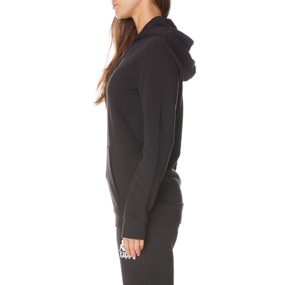 Kappa Authentic Ambenja Hoodie Black | QL5238061